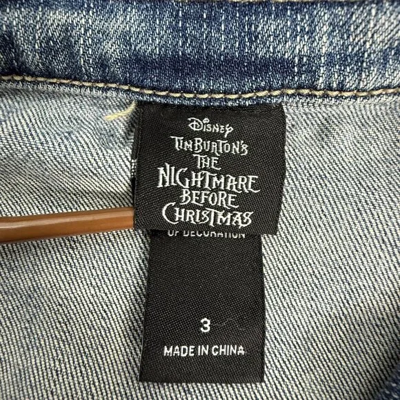Disney Nightmare Before Christmas Jacket Womens‎ 3 Blue Denim Simply Meant To Be - Picture 3 of 12